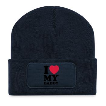 I love my daddy - Recycled Patch Beanie - french navy - Front