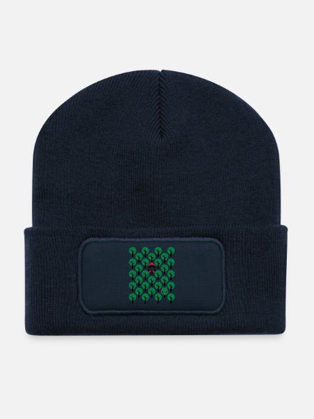Fairytale - Märchen - Rotkäppchen - Wolf - Grafik - Recycelte Patch Beanie - French Navy