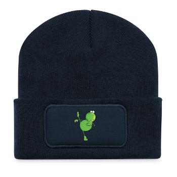Dancing Frosch - Frösche - Sport - Recycelte Patch Beanie - French Navy - Vorne
