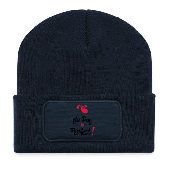 drôle de chien - Beanie recyclé à patch - bleu marine - Devant