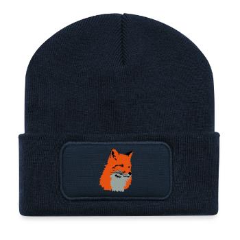 Fuchs - Recycelte Patch Beanie - French Navy - Vorne