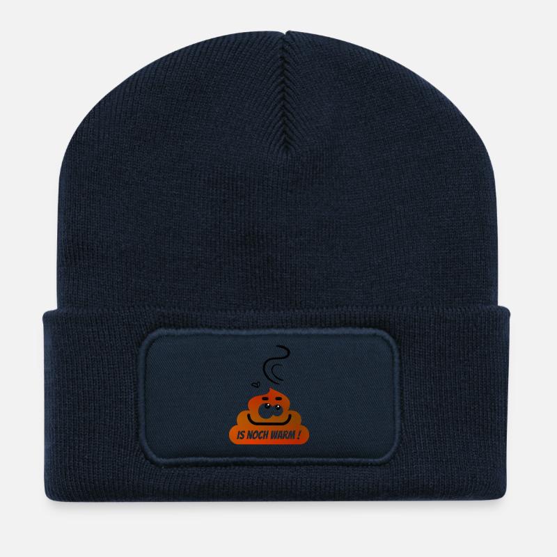 Lustiger Kack Haufen :-) - Recycelte Patch Beanie - French Navy