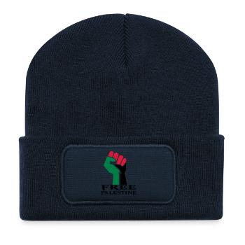 drawing palestinian symbol flag palestine - Recycled Patch Beanie - french navy - Front
