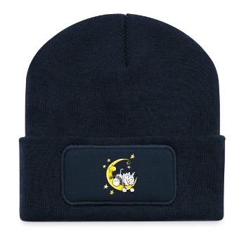 Sheep in the Moon - Recycled Patch Beanie - french navy - Front