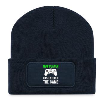 New player has entered the game! - Recycled Patch Beanie - french navy - Front
