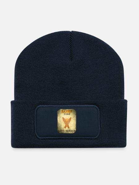 Surf zone 22 vintage - Beanie recyclé à patch - bleu marine
