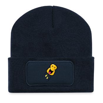 Smiley New Year Cork - Recycled Patch Beanie - french navy - Front