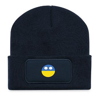 Countryball Country Homeland Ukraine - Recycled Patch Beanie - french navy - Front