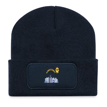 La silhouette de Philly Toujours ensoleillée - Beanie recyclé à patch - bleu marine - Devant
