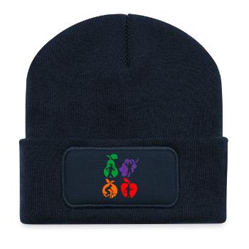 Healthy fruit healthy sports dietiste - Recycled Patch Beanie - french navy - Front