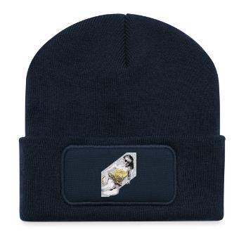 Retro 2 - Recycelte Patch Beanie - French Navy - Vorne