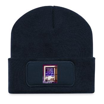 Zitat FREUNDSCHAFT Beste Freunde Herzen Melodie - Recycelte Patch Beanie - French Navy - Vorne