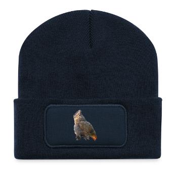 Poulet - Beanie recyclé à patch - bleu marine - Devant