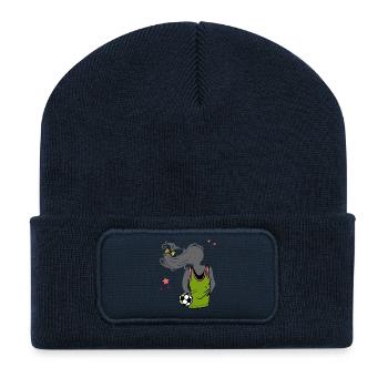 Frauenfußball, Fußball, Girl - Recycelte Patch Beanie - French Navy - Vorne