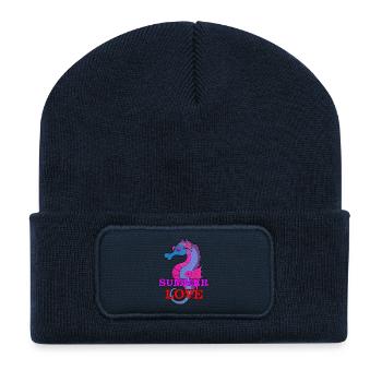 Seahorse - Recycled Patch Beanie - french navy - Front