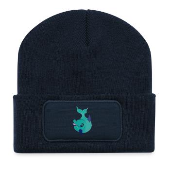 Delfin - Recycelte Patch Beanie - French Navy - Vorne