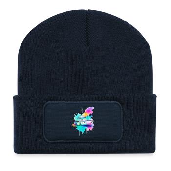 Segelboot - Recycelte Patch Beanie - French Navy - Vorne