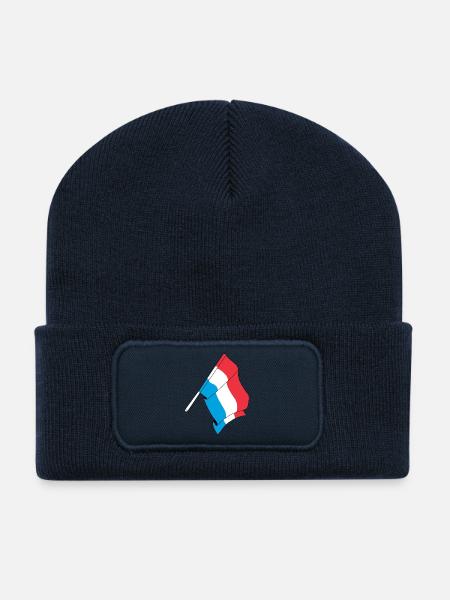 Flagge: Luxemburg - Recycelte Patch Beanie - French Navy