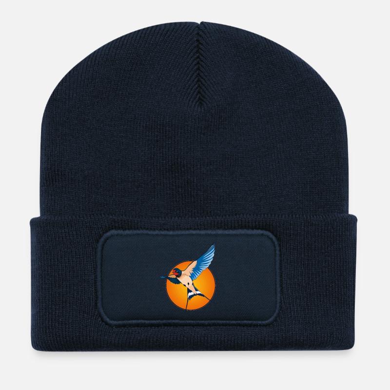 Swallows 2 - Recycled Patch Beanie - french navy