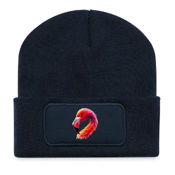 Flamingo - Recycelte Patch Beanie - French Navy - Vorne