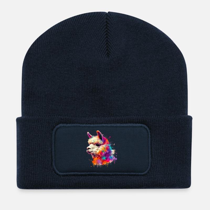 Alpaka - Recycelte Patch Beanie - French Navy