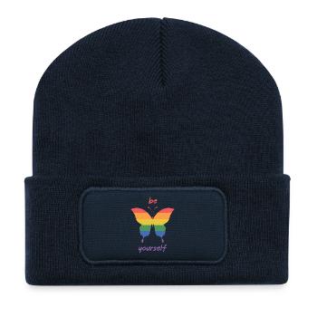 LGBT Pride Month - Sei du selbst - Recycelte Patch Beanie - French Navy - Vorne