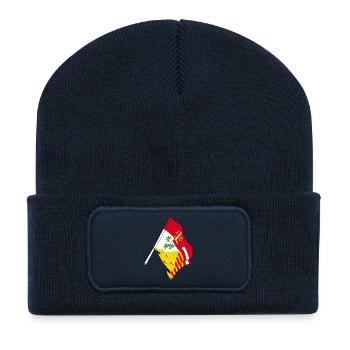 Flag province of Liège Belgium - Recycled Patch Beanie - french navy - Front