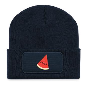 Triangle de pastèque - Beanie recyclé à patch - bleu marine - Devant