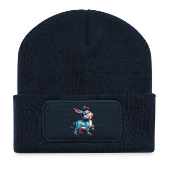Esel-Maultier - Recycelte Patch Beanie - French Navy - Vorne