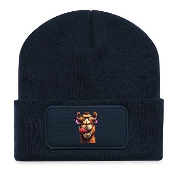 Camel - Recycled Patch Beanie - french navy - Front