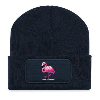 Flamingo - Recycled Patch Beanie - french navy - Front
