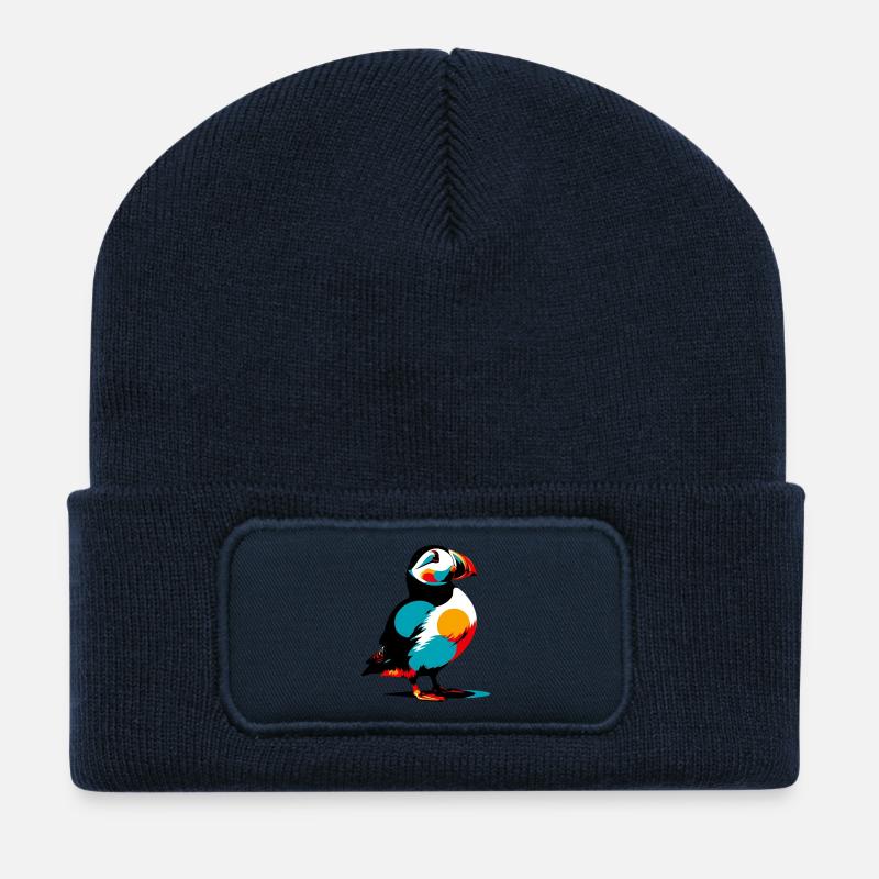 Papageitaucher - Recycelte Patch Beanie - French Navy