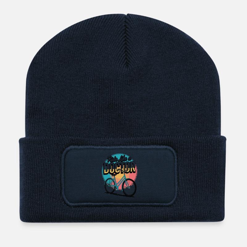 Fahren Sie wie ein Arzt Fahrrad - Recycelte Patch Beanie - French Navy