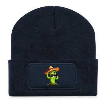 Kaktus - Recycelte Patch Beanie - French Navy - Vorne
