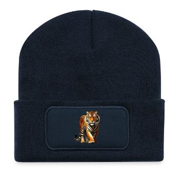 Tiger - Recycelte Patch Beanie - French Navy - Vorne