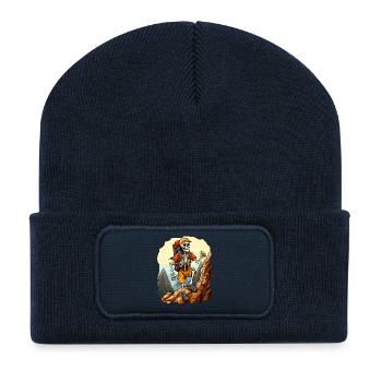 Skeletons Hiking / Mountaineer Skeleton - Recycled Patch Beanie - french navy - Front