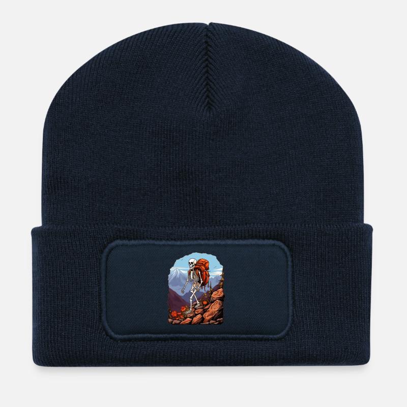 Skeletons Hiking / Mountaineer Skeleton - Recycled Patch Beanie - french navy