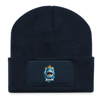 Hai - Recycelte Patch Beanie - French Navy - Vorne