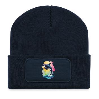 Faszination Orca: Die majestätischen Jäger - Recycelte Patch Beanie - French Navy - Vorne