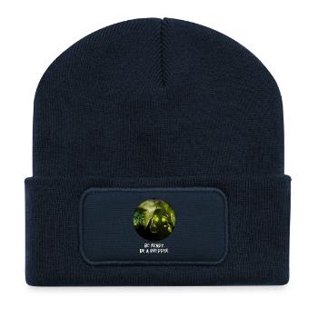 Soyez prêts. Soyez un Prepper. - Beanie recyclé à patch - bleu marine - Devant