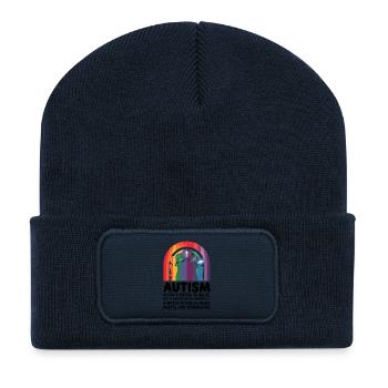 Embracing Neurodiversity - Autism Spectrum - Recycled Patch Beanie - french navy - Front
