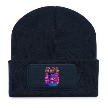 Reality is Overrated - Recycelte Patch Beanie - French Navy - Vorne