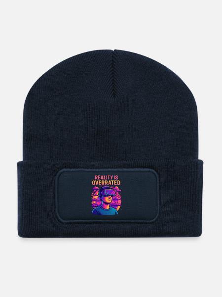 Reality is Overrated - Recycelte Patch Beanie - French Navy