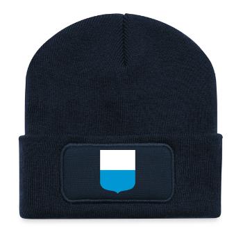 Bavière - Beanie recyclé à patch - bleu marine - Devant