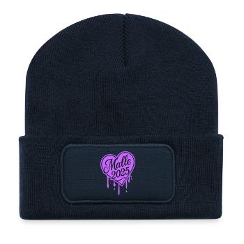 Malle 2025 Herz Liebe - Recycelte Patch Beanie - French Navy - Vorne