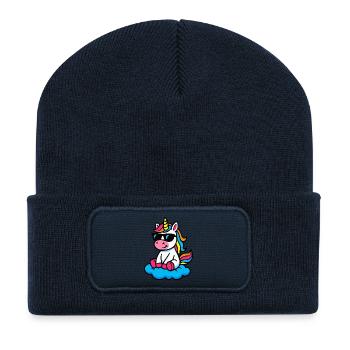 Unicorn Cloud - Recycled Patch Beanie - french navy - Front