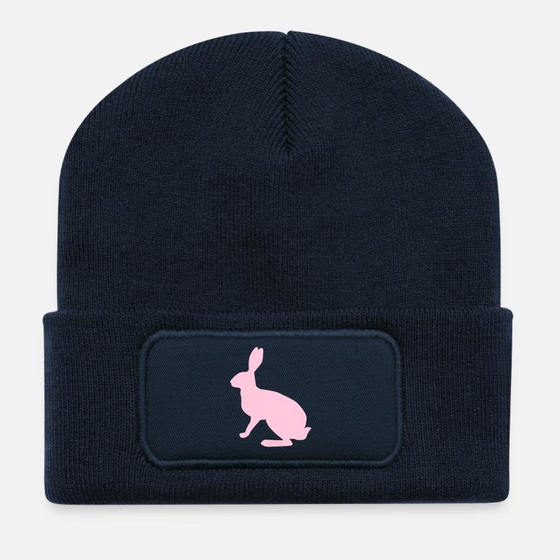 Hase ostern - Recycelte Patch Beanie - French Navy