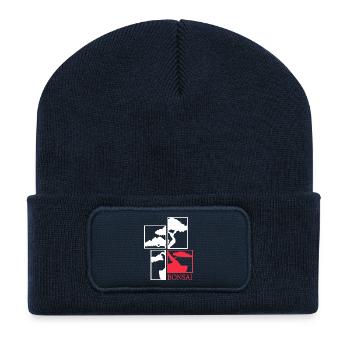 Bonsaï bonsaï shohin bonsaï jardin Mame - Beanie recyclé à patch - bleu marine - Devant