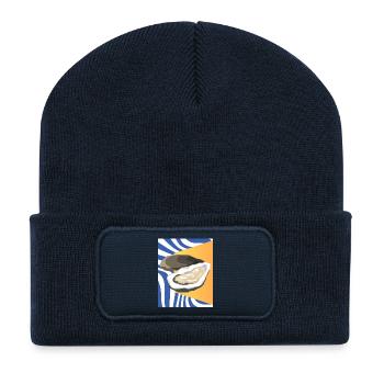 Funky Oysters - Recycled Patch Beanie - french navy - Front