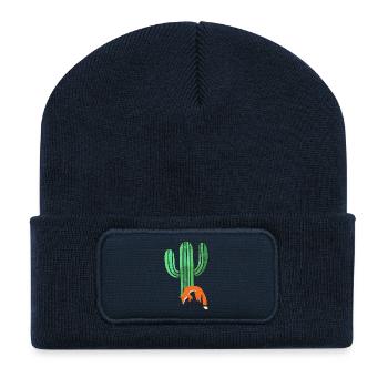 Renard - Beanie recyclé à patch - bleu marine - Devant